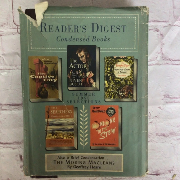 Vintage Other - Reader’s Digest Condensed Books Summer 1955 Hardcover Book